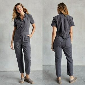 Outerknown S.E.A. Utility Coveralls Jumpsuit Storm Grey Linen Blend NWT